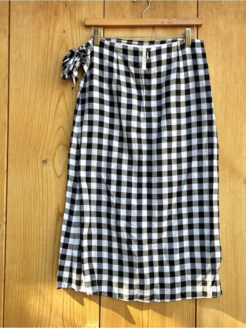 Madewell NWT Checked Wrap Skirt Sz 2 - Picture 6 of 6